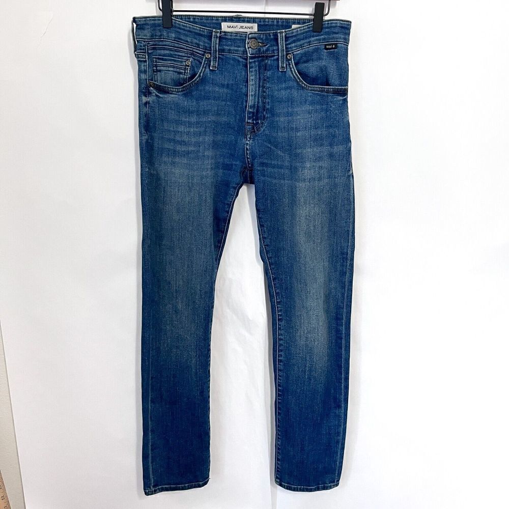 Mavi Men's Jeans Jake Slim Leg Size 30 / 30 Medium Wash Blue Stretch